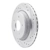 E-Line Drilled & Slotted Silver Brake Rotor, 1988-1994 GM, Position: Front Right - image 2