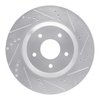 E-Line Drilled & Slotted Silver Brake Rotor, 1988-1996 GM, Position: Left Front - image 2