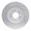E-Line Drilled & Slotted Silver Brake Rotor, 1988-1996 GM, Position: Left Front - image 3