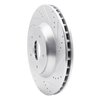 E-Line Drilled & Slotted Silver Brake Rotor, 1988-1996 GM, Position: Left Front - image 4