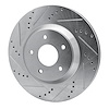 E-Line Drilled & Slotted Silver Brake Rotor, 1988-1996 GM, Position: Right Front - image 1