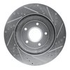E-Line Drilled & Slotted Silver Brake Rotor, 1988-1996 GM, Position: Right Front - image 2