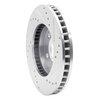 E-Line Drilled & Slotted Silver Brake Rotor, 1990-1997 GM, Position: Front Left - image 3
