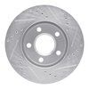 E-Line Drilled & Slotted Silver Brake Rotor, 1990-1997 GM, Position: Front Left - image 4