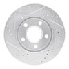E-Line Drilled & Slotted Silver Brake Rotor, 1990-1997 GM, Position: Front Right - image 2