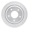 E-Line Drilled & Slotted Silver Brake Rotor, 1994-1996 GM, Position: Rear Left - image 3