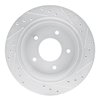 E-Line Drilled & Slotted Silver Brake Rotor, 1994-1996 GM, Position: Rear Left - image 4