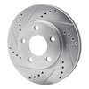 E-Line Drilled & Slotted Silver Brake Rotor, 1997-2005 GM, Position: Front Left - image 2