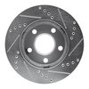 E-Line Drilled & Slotted Silver Brake Rotor, 1997-2005 GM, Position: Front Left - image 4