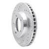 E-Line Drilled & Slotted Silver Brake Rotor, 1967-1970 GM, Position: Front Left - image 3