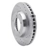 E-Line Drilled & Slotted Silver Brake Rotor, 1967-1970 GM, Position: Front Right - image 3