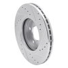 E-Line Drilled & Slotted Silver Brake Rotor, 2004-2008 GM, Position: Front Left - image 3