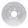 E-Line Drilled & Slotted Silver Brake Rotor, 2004-2008 GM, Position: Front Left - image 4