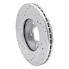 E-Line Drilled & Slotted Silver Brake Rotor, 2004-2008 GM, Position: Front Right - image 1