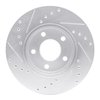 E-Line Drilled & Slotted Silver Brake Rotor, 2004-2008 GM, Position: Front Right - image 2