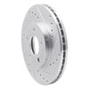 E-Line Drilled & Slotted Silver Brake Rotor, 2004-2008 GM, Position: Front Right - image 4