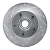 E-Line Drilled & Slotted Silver Brake Rotor, 2005-2005 GM, Position: Front Left - image 1