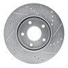 E-Line Drilled & Slotted Silver Brake Rotor, 2006-2011 GM, Position: Front Left - image 3