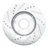 E-Line Drilled & Slotted Silver Brake Rotor, 2006-2011 GM, Position: Front Right - image 2
