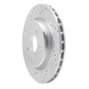E-Line Drilled & Slotted Silver Brake Rotor, 2006-2013 GM, Position: Rear Left - image 3