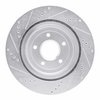 E-Line Drilled & Slotted Silver Brake Rotor, 2006-2013 GM, Position: Rear Right - image 2