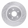 E-Line Drilled & Slotted Silver Brake Rotor, 2006-2013 GM, Position: Rear Right - image 3
