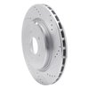 E-Line Drilled & Slotted Silver Brake Rotor, 2006-2013 GM, Position: Rear Right - image 4