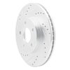 E-Line Drilled & Slotted Silver Brake Rotor, 2007-2010 GM, Position: Front Left - image 3