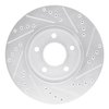 E-Line Drilled & Slotted Silver Brake Rotor, 2007-2010 GM, Position: Front Left - image 4