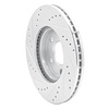 E-Line Drilled & Slotted Silver Brake Rotor, 2007-2010 GM, Position: Front Right - image 1