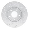 E-Line Drilled & Slotted Silver Brake Rotor, 2007-2010 GM, Position: Front Right - image 2