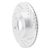 E-Line Drilled & Slotted Silver Brake Rotor, 2007-2010 GM, Position: Front Right - image 3