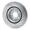E-Line Drilled & Slotted Silver Brake Rotor, 2007-2010 GM, Position: Front Left - image 3