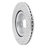 E-Line Drilled & Slotted Silver Brake Rotor, 2007-2010 GM, Position: Front Right - image 1