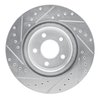 E-Line Drilled & Slotted Silver Brake Rotor, 2007-2010 GM, Position: Front Right - image 2