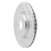 E-Line Drilled & Slotted Silver Brake Rotor, 2007-2010 GM, Position: Front Right - image 3