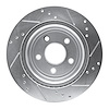 E-Line Drilled & Slotted Silver Brake Rotor, 2008-2010 GM, Position: Rear Left - image 1
