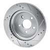 E-Line Drilled & Slotted Silver Brake Rotor, 2008-2010 GM, Position: Rear Left - image 4