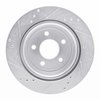 E-Line Drilled & Slotted Silver Brake Rotor, 2008-2010 GM, Position: Rear Right - image 4
