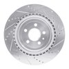 E-Line Drilled & Slotted Silver Brake Rotor, Fits Select GM, Position: Rear Left - image 4
