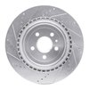 E-Line Drilled & Slotted Silver Brake Rotor, Fits Select GM, Position: Rear Right - image 2