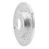 E-Line Drilled & Slotted Silver Brake Rotor, 2004-2016 GM, Position: Rear Left - image 1
