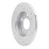 E-Line Drilled & Slotted Silver Brake Rotor, 2004-2016 GM, Position: Rear Left - image 3