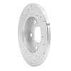 E-Line Drilled & Slotted Silver Brake Rotor, 2004-2016 GM, Position: Rear Right - image 1
