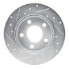 E-Line Drilled & Slotted Silver Brake Rotor, 2004-2016 GM, Position: Rear Right - image 2