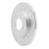 E-Line Drilled & Slotted Silver Brake Rotor, 2004-2016 GM, Position: Rear Right - image 4