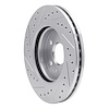 E-Line Drilled & Slotted Silver Brake Rotor, Fits Select GM, Position: Front Right - image 1