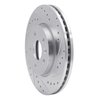 E-Line Drilled & Slotted Silver Brake Rotor, Fits Select GM, Position: Front Right - image 2
