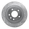 E-Line Drilled & Slotted Silver Brake Rotor, 2011-2019 GM, Position: Rear Left - image 1
