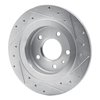E-Line Drilled & Slotted Silver Brake Rotor, 2011-2019 GM, Position: Rear Left - image 3